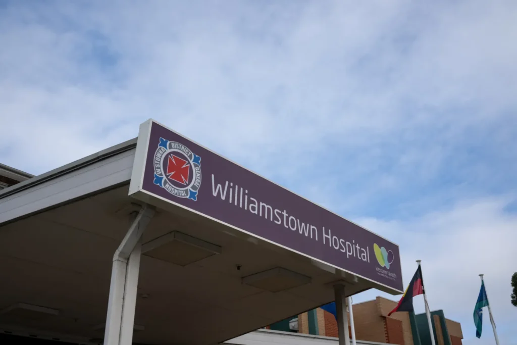 Williamstown Hospital entrance sign